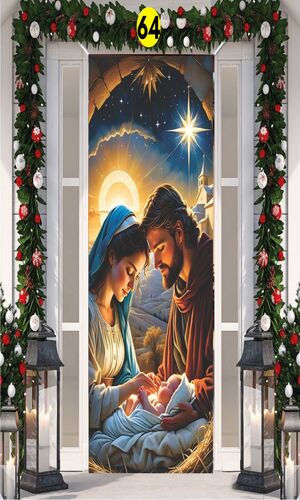 Transforma tu Puerta en Segundos – Funda Navideña Premium